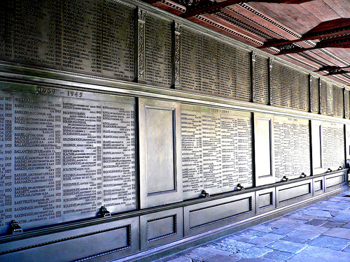 Eton College War dead corridor