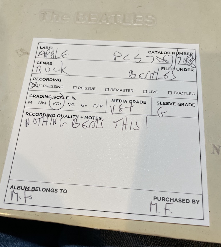 "The Beatles" UK original pressing