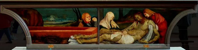 Isenheim altarpiece entombment of Christ