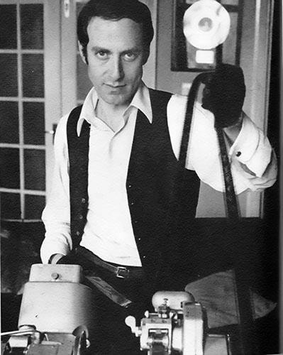 John Barry with his trusty moviola